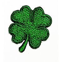 Kleenplus Mini Four Leaf Clover Patch Embroidered Badge Iron On Sew On Emblem for Jackets Jeans Pants Backpacks Clothes Sticker Arts Fashion Patches Decorative Repair