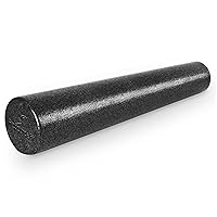 ProsourceFit High Density Foam Rollers 18 - inches long, Firm Full Body Athletic Massage Tool for Back Stretching, Yoga, Pilates, Post Workout Muscle Recuperation, Black/Orange