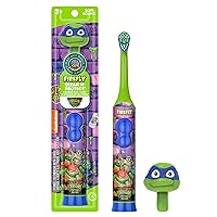 Clean N' Protect Teenage Mutant Ninja Turtles Power Toothbrush with 3D Character Cover, Soft Bristles, Battery Included, Ages 3+, 1+1