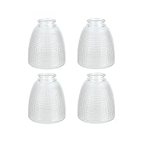 Aspen Creative 23111-4 Contemporary Style Clear with Grid Pattern Shade, 2-1/8
