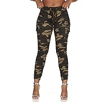 V.I.P. JEANS Cargo Pants for Women Juniors and Plus Sizes Camo Or Solids