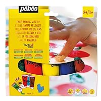 Pebeo 633430 Tactilcolor Art Paint Kit, 5 x 80ml