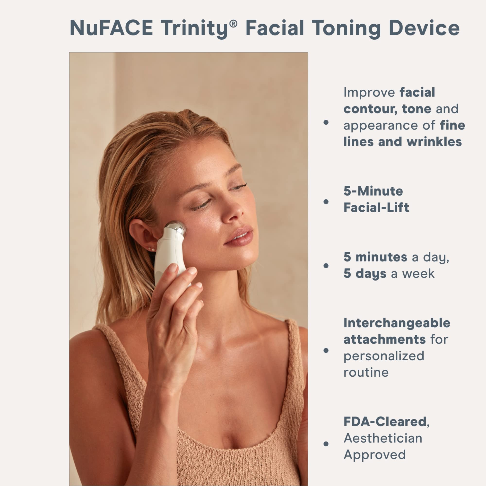 NuFACE Trinity Starter Kit. Facial Toning Device with Hydrating Leave On Gel Primer, 2 Fl Oz