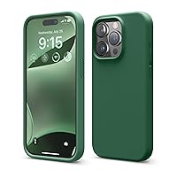 elago Compatible with iPhone 15 Pro Case, Liquid Silicone Case, Full Body Protective Cover, Shockproof, Slim Phone Case, Anti-Scratch Soft Microfiber Lining, 6.1 inch (Alpine Green)