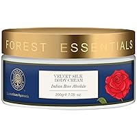 Forest Essentials Indian Rose Absolute Velvet Silk Body Cream, 200g --