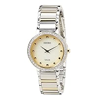 Seiko Women's Quartz Watch with Stainless Steel Strap, Silver, 20 (Model: SUP448P1)