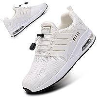 Womens Lightweight Air Running Shoes, Breathable Gym Jogging Running Tennis Sneakers with Air Cushion,No Tie