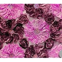 Mesh Fabric Sequin 2 Tone Flower Power Fuchsia Purple / 55