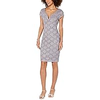 Connected Apparel Womens Sequined Lace Cocktail and Party Dress