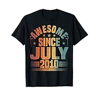 Birthday In Retro Colors, Awesome Since July 2010 T-Shirt