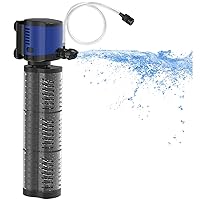 Pond Pump 660GPH Filtration Pump, Fountain Sump Submersible Water Pump w/Sponge Filter, 8ft. High Lift Powerful Quiet Pump for Aquarium Hydroponics,Dry Burning Protection