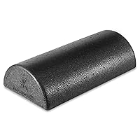 High Density Foam Rollers 12 - inches Long. Firm Full Body Athletic Massager for Back Stretching, Yoga, Pilates, Post Workout Trigger Point Release, Black