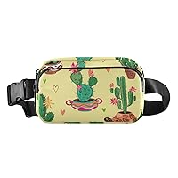 Cacti Cactus Fanny Packs for Women Men Belt Bag with Adjustable Strap Fashion Waist Packs Crossbody Bag Waist Pouch for Sports Running