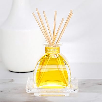 AGRARIA Lemon Verbena Scented PetiteEssence Diffuser, 1.7 Ounces with Reeds and a Flower