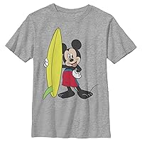 Disney Characters Mickey Surf Boy's Heather Crew Tee