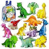 Baby Bath Toys for Toddlers 1-3: 12PCS Dinosaur Bath Toys Pool Toys for Kids Ages 4-8 Water Toys No Hole Mold Free Bathtub Toys Stocking Stuffers for Kids Boys Girls Toddlers Chrismas Birthday Gifts