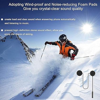 JZAQ Motorcycle Helmet Bluetooth Headset,Outdoor Headset,Waterproof Motorcycle Sports Headset,Speakers Hands Free,Music Call Control,Automatic answering,60 Hours Playing time High Sound System