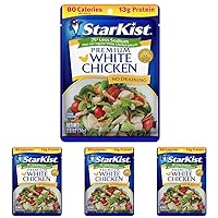 StarKist Less Sodium Premium White Chicken - 2.6 oz Pouch (Pack of 4)