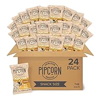 Heirloom Truffle Mini Popcorn by Pipcorn - 1oz 24pk - Healthy Snacks, Gluten Free Snacks, Snack Packs, Heirloom Corn, Black Truffle