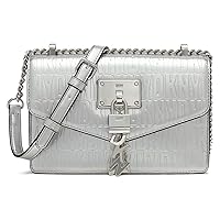 DKNY Elissa Sm Flap Shoulder, Silver