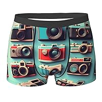 NEZIH Retro Cool Camera Collection Print Mens Boxer Briefs Funny Novelty Underwear Hilarious Gifts for Comfy Breathable