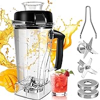 64OZ 5200 Blender Pitcher Fit for Vitamix Classic C-Series Blender Replace 5200 6300 5000 5500 4200 4500 750 60865 62827 Blender Cup Replacement Accessories Fit with Blender Blade Assembly