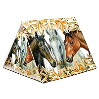 Guinea Pig Hideout House Bed, Antumn Leaves Horse Oil Painting Rabbit Cave, Squirrel Chinchilla Hamster Hedgehog Nest Cage