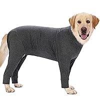 Dog Recovery Suit for Dogs After Surgery Female Male Medium Large Dog Neuter Spay Onesie for Shedding Prevent Licking Surgical Wound Dog Cone Alternative Grey