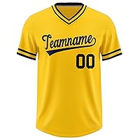 Custom V-Neck Baseball Jersey Pullover Sports Shirt Personalized Stitched Name Number for Men Women Youth