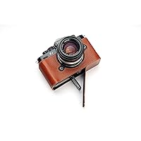 Handmade Genuine Real Leather Half Camera Case Bag Cover for Nikon Z f Nikon Zf Rufous color
