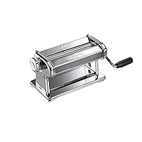 MARCATO 8342 Atlas Pasta Dough Roller, Made in Italy, Includes 180-Millimeter Pasta Roller with Hand Crank and Instructions, Silver