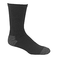 Fruit of the Loom Men's Essential 6 Pair Pack Casual Socks with Cushion and Arch Support