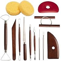 DIYOOHOMY Pottery Sculping Tools Ceramic Clay Mud Tools for Modeling Carving Trimming Shaping Air Dry Clay Sgraffito Scoring Wire Cutter Polymer Clay Kit Adults Supplies