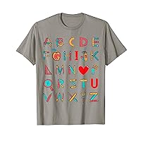 ABC Alphabet Love You Valentines Day Teachers & Students T-Shirt