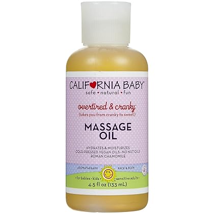California Baby Overtired & Cranky Massage Oil - Roman Chamomile - 4.5 oz