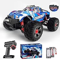 RIAARIO 1:14 RC Cars for Kids, 40KM/H Remote Control Car with 4WD 2.4 GHz Remote Control, 4x4 All Terrain Off Road Monster Trucks for Boys, Electric RC Truck with 2 Rechargeable Batteries