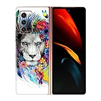 Head Case Designs Officially Licensed Pixie Cold King of The Lions Cats Matte Vinyl Sticker Skin Decal Cover Compatible with Samsung Galaxy Z Fold2 5G