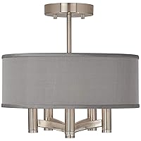 Possini Euro Design Ava Modern Close to Ceiling Light Semi-Flush Mount Fixture Brushed Nickel 14