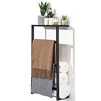 Towel Rack Wall Mounted,Towel Holder, Blanket Ladder - Sturdy and Waterproof Bamboo 3-Layer Towel Racks for Bathroom,Living Room,Bedroom - Space-Saving Storage Solution