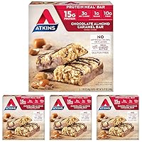 Atkins Chocolate Almond Caramel Bar, Keto-Friendly, Gluten Free with Real Almond Butter, 5 Count (Pack of 4)