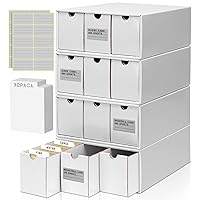 Homthy Trading Cardboard Storage Box 12 Pack with 50 Card Dividers, Collectors Card Organizer Box with Labels Fit for YuGiOh, MTG and Sport Cards