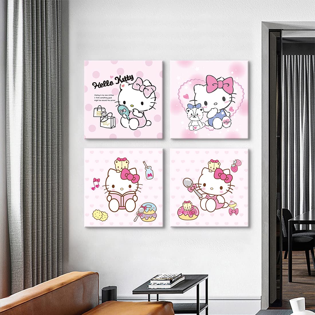 Mua Pink Art Panel, 4 Decorative Art, Stylish, Wall Hanging, Art ...