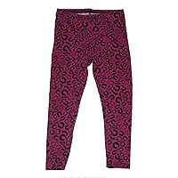 Halloween New Girls Leopard Print Pants Fuchsia Pink Black Size Large 10-12