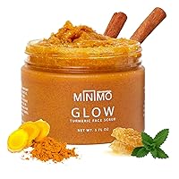 Minimo Glow Lemon Cake Turmeric Skin Brightening Face Scrub for Radiant Glowing Skin
