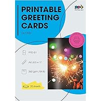 PPD Inkjet Glossy Printable Greeting Cards LTR 8.5 x 11