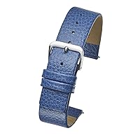 ALPINE Genuine leather watch band - Smooth flat leather watch strap 12mm, 14mm, 16mm, 18mm, 20mm - black, tan, burgundy, pink, blue, green, purple, yellow