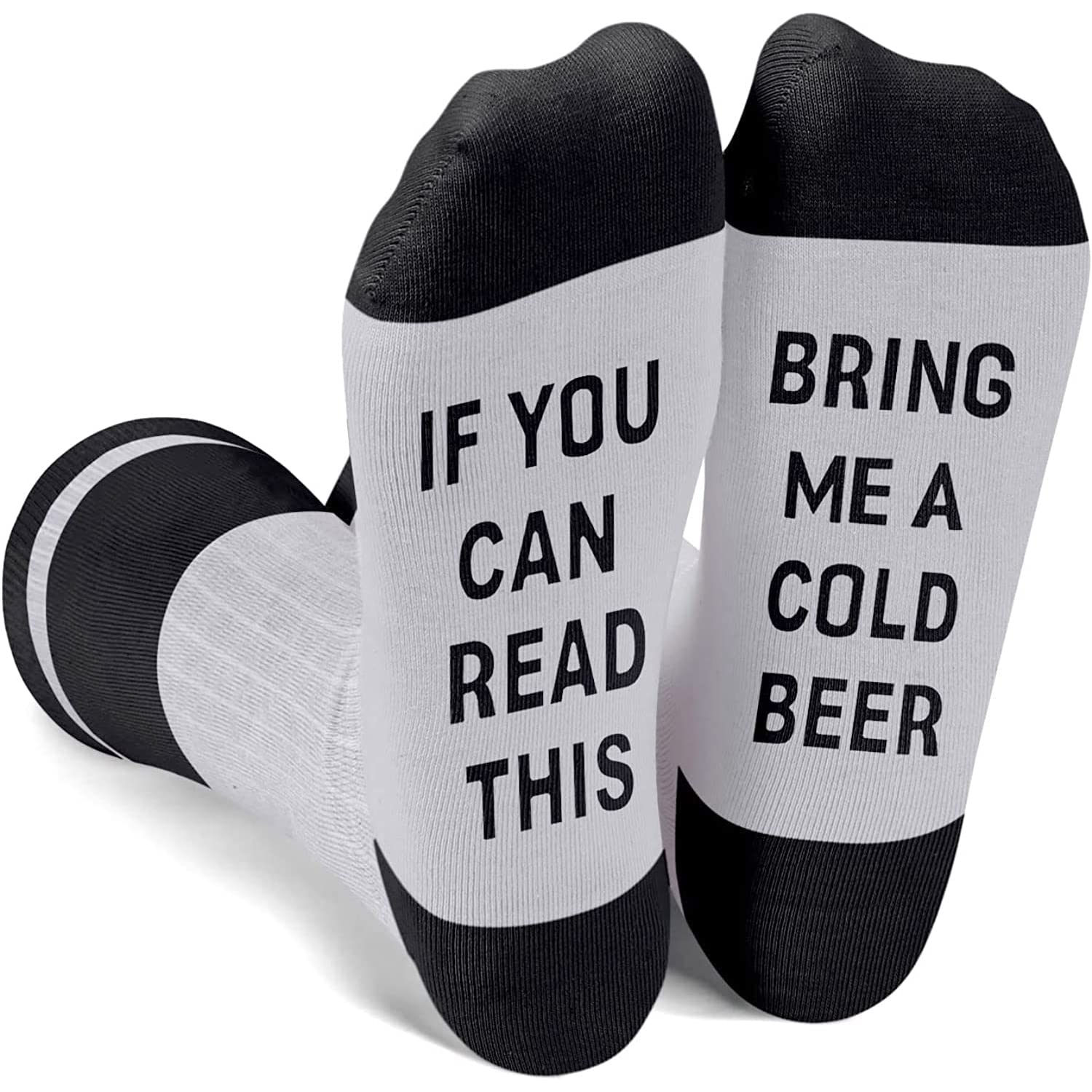 Zmart Funny Saying Socks Crazy Whiskey Wine Beer Socks, If You Can Read This Socks, Novelty Coffee Pickle Gifts