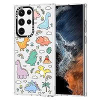 MOSNOVO for Galaxy S22 Ultra Case, [Buffertech 6.6 ft Drop Impact] [Anti Peel Off] Clear Shockproof TPU Protective Bumper Phone Cases Cover with Dinosaur Land Design for Samsung Galaxy S22 Ultra