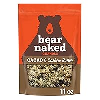 Granola, Bear Naked, Cacao and Cashew Butter, Vegan and Gluten Free, 11oz Bag