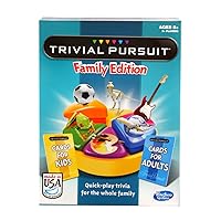 Hasbro Gaming Trivial Pursuit: Family Edition Board Game, Trivia Games for Adults and Kids, 2+ Players, Easter Basket Stuffers or Gifts, Ages 8+ (Amazon Exclusive)